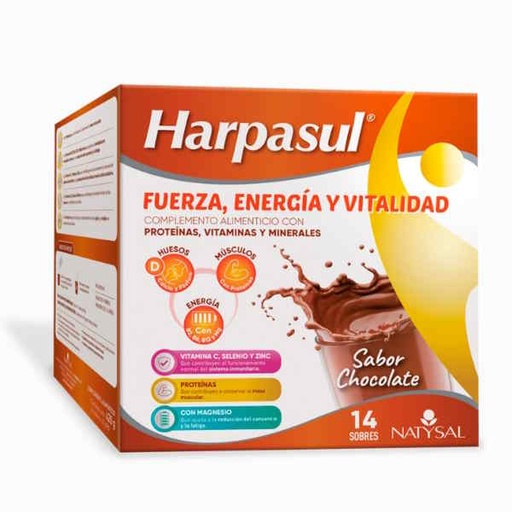 [0505312] Harpasul Fuerza, Energía Y Vitalidad 14 Sobres Chocolate - Natysal