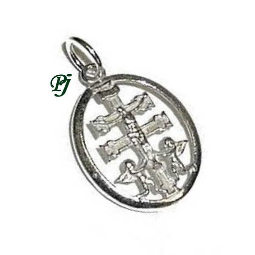 [100345] Medalla Plata Cruz Caravaca Cerco 2Cm Trinidad - Granadiet