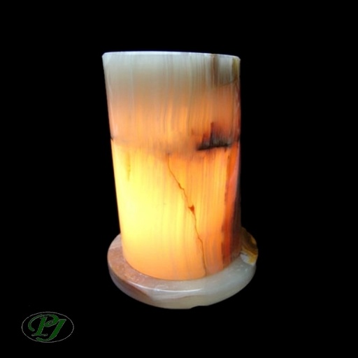 [10372] Lampara Onix Natural Cilindro - Promineral