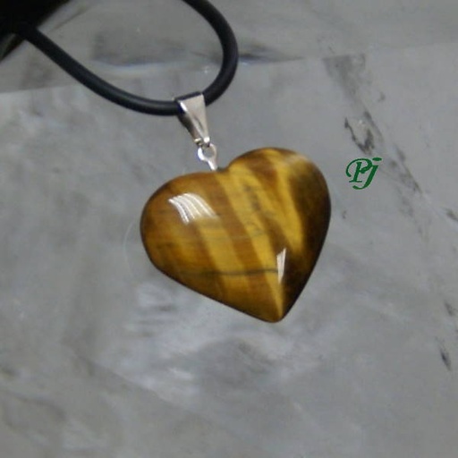 [10979] Colgante Corazon Ojo De Tigre 