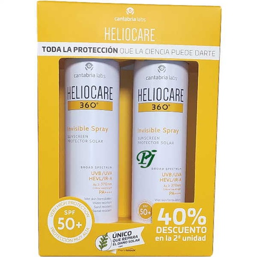 [1300086] Heliocare 50+ 360º Solar Duplo Spray Invisible 2X200Ml - Cantabria Labs