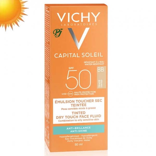 [1300737] Solar 50 Crema Facial Color Acabado Seco 50Ml - Vichy